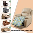 thumbnail image 5 of FOR U DESIGNS Lemon Flower Print Waterproof Recliner Chair Covers for Dogs, Non-Slip Reclining Seat Cover, Washable Furniture Protector for Living Room, 5 of 6