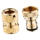 thumbnail image 2 of Conector Rápido Manguera Jardín Adaptador de Alta Presión Acoplamiento de Latón Antifugas Fácil Conexión Adecuado para Tareas de Riego Lavado de Autos y Uso Doméstico Exterior estilo A, 2 of 9