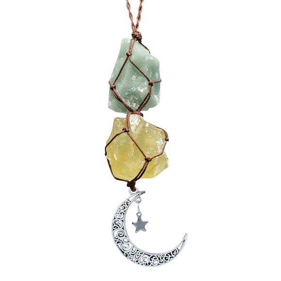Crystals and Stones, Natural Amethyst Crystal Stone Car Pendant Star Pendant Color Weave Energy Stones and Crystals