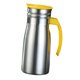 thumbnail image 5 of Jarra térmica de acero inoxidable para café de 1 litro, hervidor con aislamiento al vacío a prueba de fugas de agua. Amarillo con asa, 5 of 9