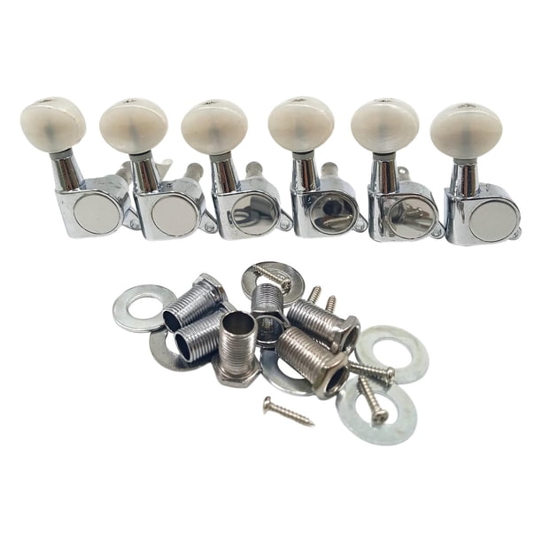 6 uds clavijas de afinación de guitarra afinadores sellados cabezales de máquina 6 derecha con Kits de montaje relación de engranaje 1:15 para