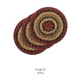 thumbnail image 4 of Highland 8" Round Red Jute Placemat (Set of 3) Farmhouse Table Decor Trivets for Kitchen and Dining Table Mat, 4 of 5