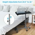 thumbnail image 6 of Costway Mobile Standing Desk Height Adjustable Sit to Stand Laptop Desk Black, 6 of 12