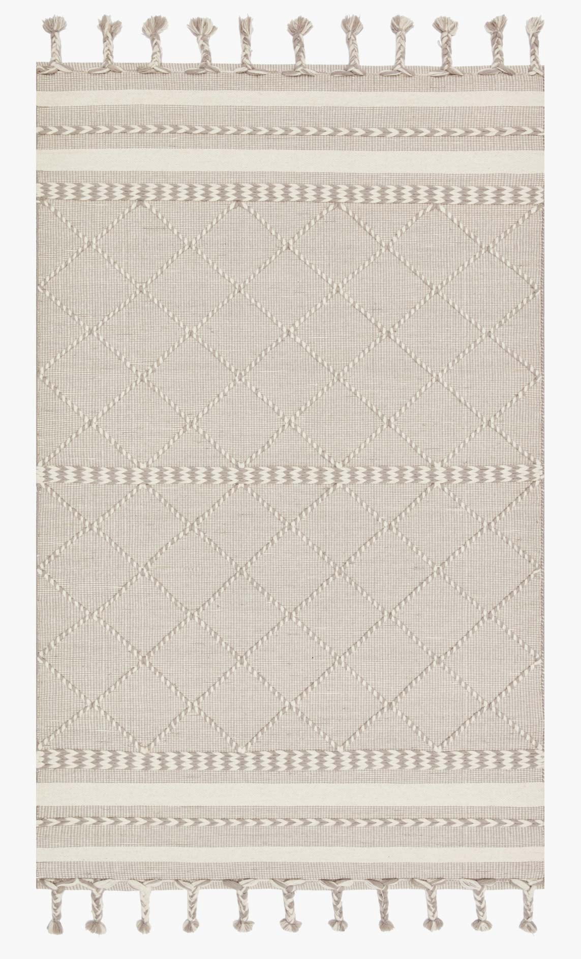 Loloi II Sawyer SAW-05 Silver Geometric Area Rug 2'-3" x 3'-9"
