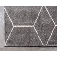 thumbnail image 5 of Unique Loom 3140890 5 x 8 ft. Geometric Trellis Frieze Rectangular Rug, Dark Gray, 5 of 5