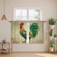 thumbnail image 2 of Vintage Rooster Kitchen Curtain for Berdoom Living Room Cafe 54 Inch Length, Farmhouse Retro Animals Elegant Tiers Curtains Light Filtering Drapes Rod Pocket Window Treatment 2 Panels 52"Wx54"L, 2 of 8