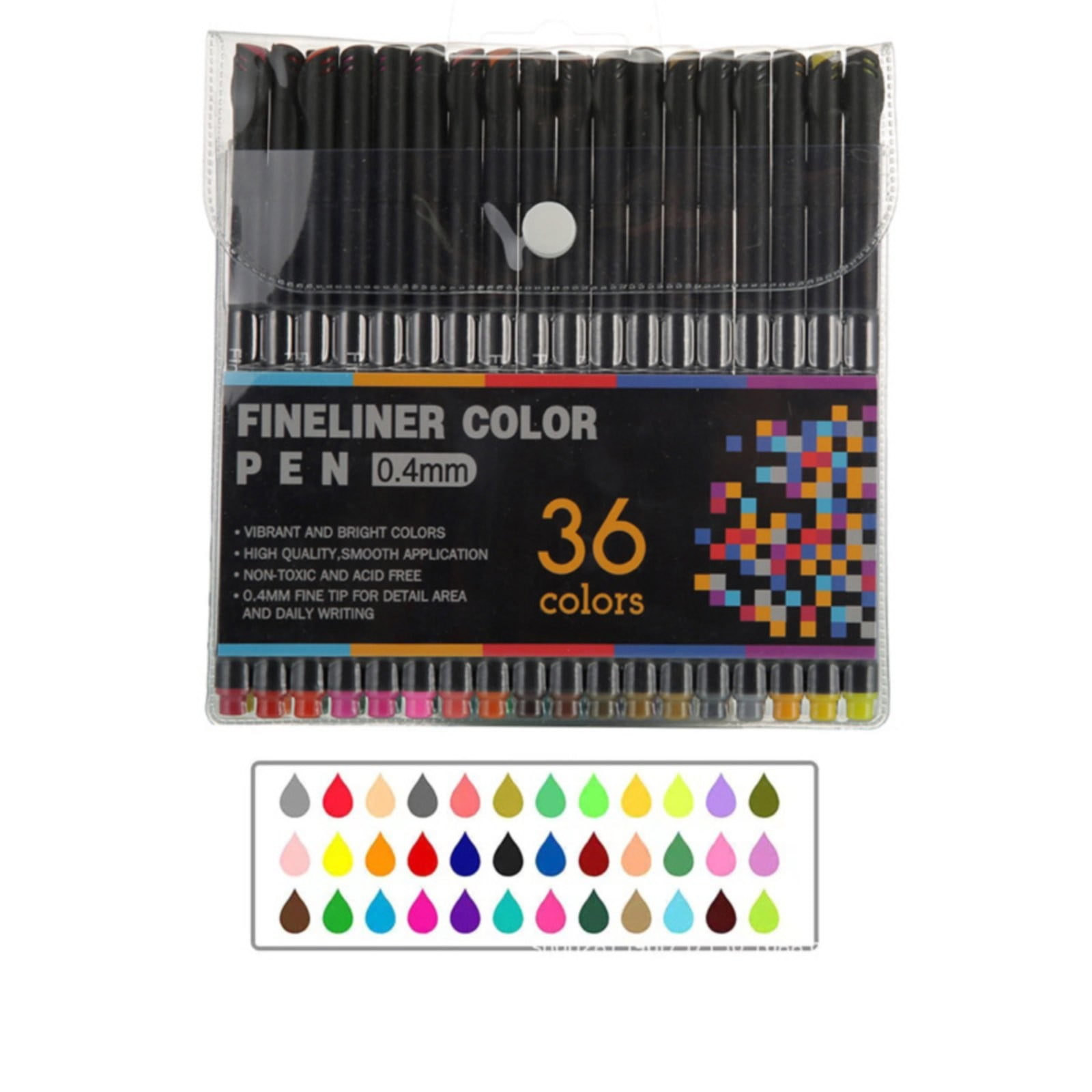 CMrtew 36pcs Fineliner Drawing Pens Artist Art Supplies Adult Waterproof Watercolor Fine Line Marker Archival Ink Sketch Outline Manga Anime Gift Sketching Zentangle Stuff