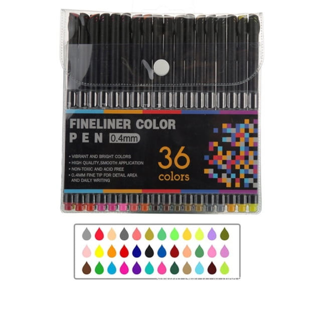 Cqxid Pen Under $10 Notebook Pen 12/24/36/48/60 Pen Drawing Line Drawing Pen Ink Pen Watercolor Marker Superfine Marker Color Pen Neutral Set Plastic Notebook Pen(5ml)
