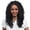 Jet Black, variant on Synthetic Lace Front Curly Wigs Kinky Rhianna Inspired L Part Heat Resistant Hair for African American Women by Tir