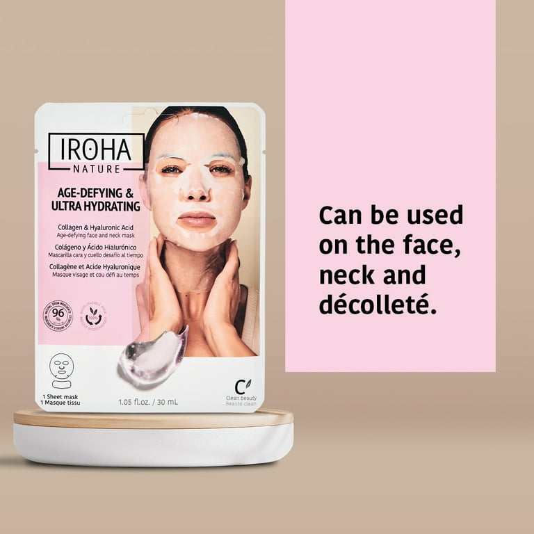 NOEVIR FACIAL SHEET MASK 18枚 Iroha Nature, Collagen Skin Care Sheet Mask (1 Piece