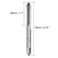 thumbnail image 2 of Unique Bargains Machine Tap 1/4-32 UNEF Thread Pitch 2B Class 3 Flute High Speed Steel 2pcs, 2 of 5