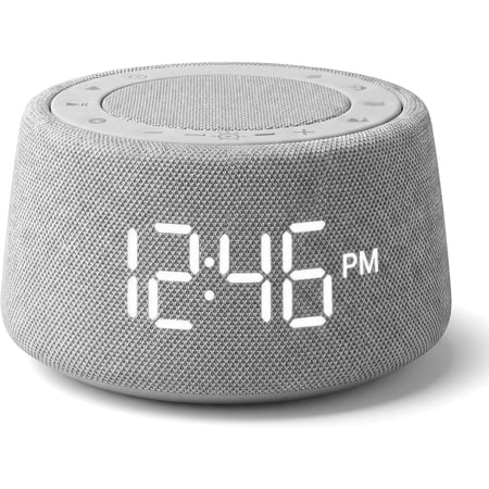 White Noise Sound Machine Alarm Clock with Bluetooth Speaker, 18 Soothing Sounds, Ambient Light photo White Noise Sound Machine Alarm Clock with Bluetooth Speaker, 18 Soothing Sounds, Ambient Light