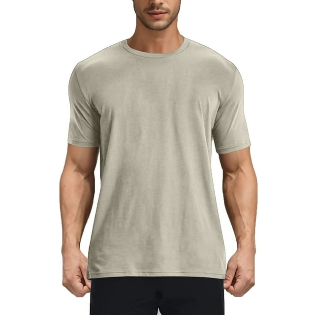 CHGBMOK Chemises pour Hommes Manches Courtes Col Rond Léger T-Shirt Entraînement Athlétique Décontracté Tailles P-4TG