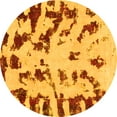 thumbnail image 1 of Ahgly Company Indoor Round Abstract Yellow Modern Area Rugs, 6' Round, 1 of 4