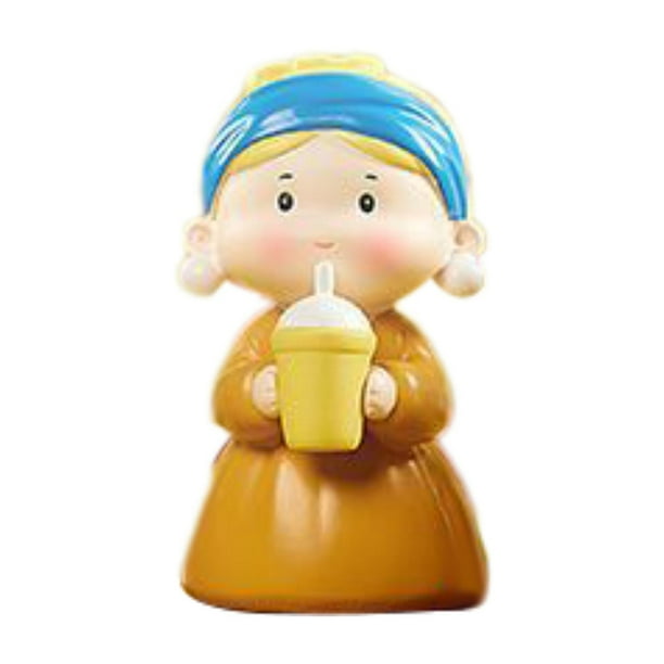 Figura de niña perla para exhibición de escritorio, dibujos animados, adornos creativos para tartas, figuras para niñas 1 piezas