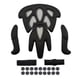 thumbnail image 2 of Casco acolchado Perfecl para motocicleta negro Forma de llama, 2 of 8