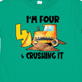 thumbnail image 4 of Inktastic I'm 4 and Crushing It Construction 4th Birthday Boys or Girls Toddler T-Shirt, 4 of 5