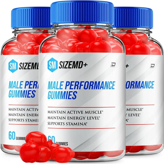 SizeMD  Gummies for Men – SizeMD Plus Male Gummy Natural Blend Reviews, 3 Pack, 180 Gummies