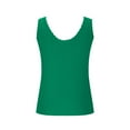 thumbnail image 5 of Htigea Women's Sleeveless Fitted Tank Top Form Fitting Scoop Neck Ribbed Knit Basic Cami Shirts Fall Savings Green,2XL, 5 of 5