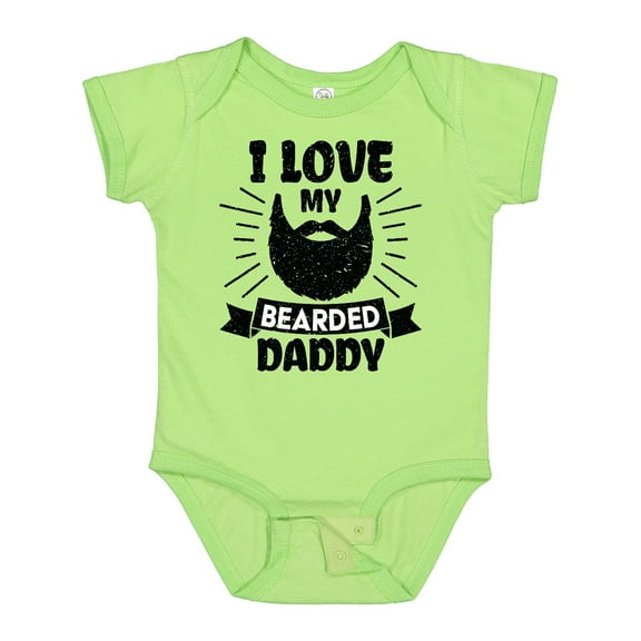 Inktastic I Love My Bearded Daddy for Fathers Day with Grunge Boys Baby Bodysuit