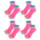 thumbnail image 1 of 4 pares de calcetines de medio dedo Unique Bargains unisex antideslizantes adhesivos cinco dedos multicolor rojo rosa, 1 of 1