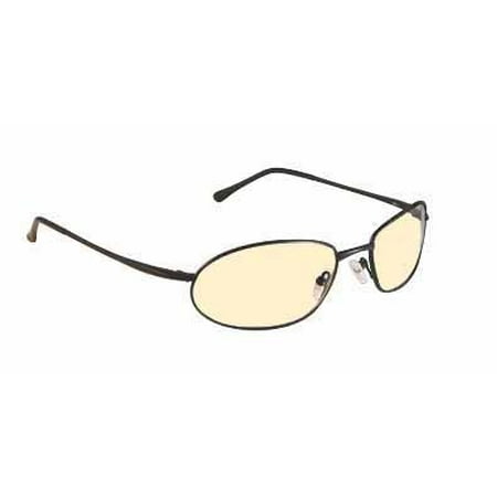 Computer Glasses with Sheer Glare Peach Double Sided Anti Reflective Lenses - Stylish Metal Wrap Frame