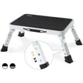thumbnail image 3 of RV Step Stool Folding Platform Step with Anti-Slip Surface, Rubber Feet, Safety RV Steps for RV, Motorhome, Trailer, SUV, Camper, Supports Up to 1000 lbs(White), 3 of 9