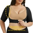 thumbnail image 5 of ANYFIT WEAR Women Plus Size Shapewear Upper Arm Shaper Short Sleeve Body Slimmer Compression Top, 5 of 7