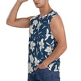thumbnail image 3 of Haiem Men's Lilies Flowers Print Tank Tops Summer Sleeveless Cut Off Workout T-Shirts Fitness Vest Athletic Undershirts-X-Large, 3 of 8