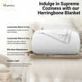 thumbnail image 4 of Eurotex 100% Cotton Blanket for Bed | All-Season Lightweight, Soft & Cozy Thermal Throw, 66x90 in, 4 of 8