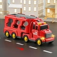 thumbnail image 6 of Truck Toys for 3 4 5 6 Years Old Boys,Toddler Car Toys for Toddler Boys Ages 3-5,Fire Toys Car Carrier Vehicle Toy Set,Kids Toys Truck Set for Age 3-9, 6 of 9