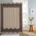 thumbnail image 4 of Brown Geometric Shower Curtains for Bathroom, Black Greek Key Design Abstract Modern Art Waterproof Fabric Shower Curtain, Decorative Bathroom Curtain for Bathtub, 66"x72" , No Hooks Included, 4 of 9