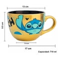 thumbnail image 4 of Tazon de Ceramica Metalizado Stitch Cerealero Dorado Capacidad 710 ml Taza Jumbo Tarro, 4 of 4