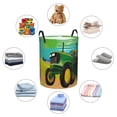 thumbnail image 4 of Gukieu farmer working with tractor at field Print Round Dirty Clothes Bag, Waterproof Standing Home Bathroom Storage Basket Car Trunk Storage Bag-Medium, 4 of 6