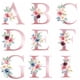 thumbnail image 4 of Inteprter 10 piezas de parches de transferencia de calor del alfabeto, pegatinas de letras inglesas de flores a la moda, apliques, insignia de Artesanía, 4 of 6