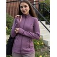 thumbnail image 5 of Pinspark Workout Yoga Jackets for Women Full Zip Athletic Track Jackets with Pockets Lightweight Long Sleeve Running Tops, 5 of 5