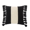 thumbnail image 2 of Laddha Home Designs Handwoven Broad Striped Cotton Throw Pillow Cover - 20" - White and Black, 2 of 8