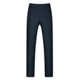 thumbnail image 1 of Pantalones de vestir de negocios INSPIRE CHIC para hombres grandes y altos, pantalones de trabajo de frente plano 2XL azul oscuro, 1 of 1