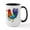 White/Black Inside, variant on CafePress - De Colores Rooster Mugs - 15 oz Ceramic Large White Novelty Mug
