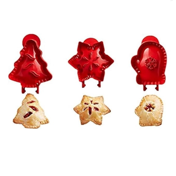 Mini Pie Molds Set - Holiday Mini Pie Molds for Baking,Hand Pie Molds,ABS Non-Stick Hand Pie Maker with Pumpkin, Apple, Pastry, Christmas Shapes for Baking, Parties, Potlucks