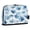 Abstract Blue Maple Leaves, variant on Standing Pencil Case with Base Large Capacity Stationery Pouch Pen Bag with Zipper for Women Men Yellow and White Chrysanthemum