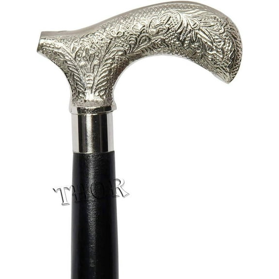 NAUTICAL VINTAGE DESIGN DERBY DESIGN HANDLE VICTORIAN BLACK WOODEN Rustic Vintage Home Decor Gifts