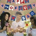 thumbnail image 5 of Qiweii American Independence Day Banner Patriotic Holiday Party Hanging Flag, 5 of 7