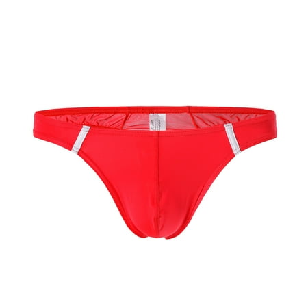 

RPVATI Men s Thong Underwear Sexy Solid Low Rise Soft Pouch G-String