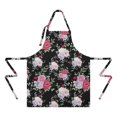 thumbnail image 2 of Pioneer Flower Floral Print Pattern Apron-Garden Aprons for Women with Pockets-Cotton Linen Waterproof Kitchen Cooking Gardening Aprons Adjustable for Kitchen,Cooking,BBQ and Salon 33x27 Inch, 2 of 7