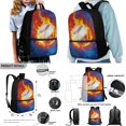 thumbnail image 2 of ZUXONGSY Baseball Flame Galaxy Print 4PCS Backpack for Boys Girls, Kids School Bag with Lunch Bag Pencil Case and Water Bottle Holder for Elementary Middle High School Students, 2 of 6