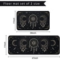 thumbnail image 2 of Gothic Boho Kitchen Mats for Floor, Moon Phase Goth Kitchen Rugs Set of 2 Carpet Area Rug, Boho Witch Witchy Halloween Kitchen Decor and Accessories Stuff, 17x30 and 17x47 Inch, Gold Black, 2 of 6
