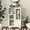 White, variant on Black Storage Cabinet With Glass Doors And Drawer - Stylish For Entryway Needs Dining Room