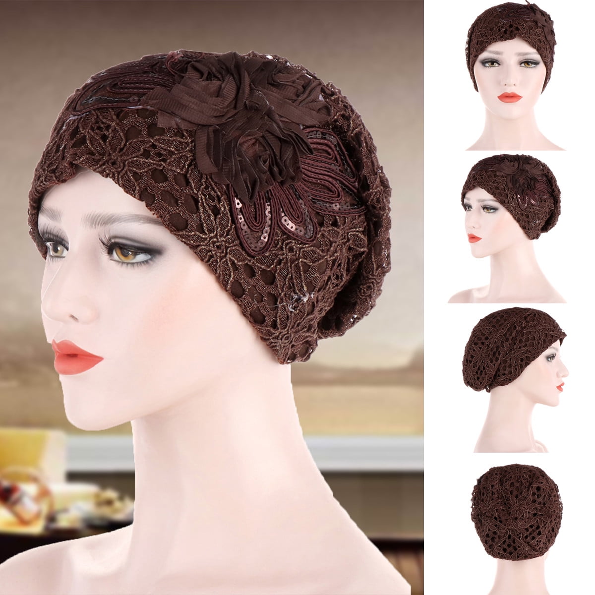 Dress Choice Women Lace Chemo Cap Soft Cancer Headwear Lightweight