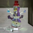 thumbnail image 6 of Christmas Prism Rainbow Snowman Ornament/ Christmas Snowman Ornaments LED Light Up Snowman Figurine USB Powered Table Decor For Holiday Decoration, 6 of 7